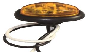 Picture of Mini Oval Marker Light w/ Bare Wire Ends, Amber Lens/A