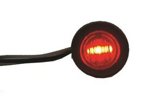 Picture of Red 3/4" LED Round Light with Rubber Gasket Waterproof