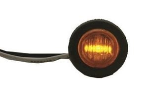Picture of Amber 3/4" LED Round Light with Rubber Gasket Waterpr
