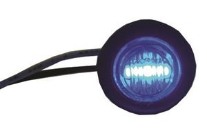 Picture of Blue 3/4" LED Round Light with Rubber Gasket Waterpr