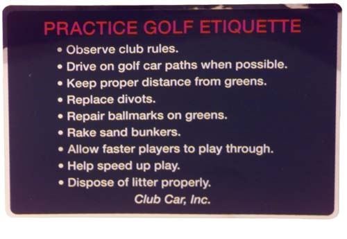 Picture of DECAL, GOLF ETIQUETTE, CC/B/92-97