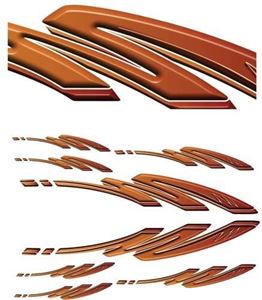 Picture of 6639-2 GRAPHICS, RACING SQUIGGLE, EARTH TONE