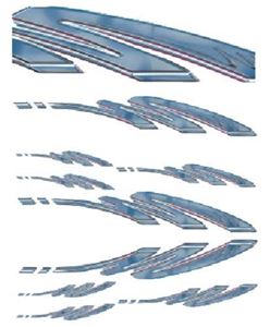 Picture of 6639-4 GRAPHICS, RACING SQUIGGLE, BLUE COMBO