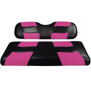 Picture of RIPTIDE Black/Pink 2Tone Front Seat Cvrs E-Z-Go TXT/RXV