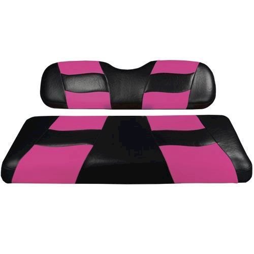Picture of RIPTIDE Black/Pink 2Tone Front Seat Cvrs E-Z-Go TXT/RXV