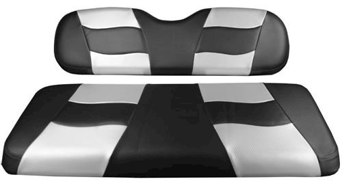 Picture of RIPTIDE  FRONT SEAT COVER PRECEDENT BLK CARB/SILV CARB