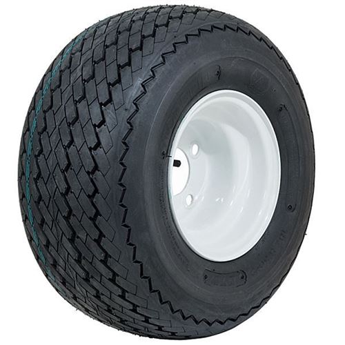 Picture of A19-140 GTW Topspin Tire 18x8.5-8 & 8x7 Centered White Steel Wheel Assembly