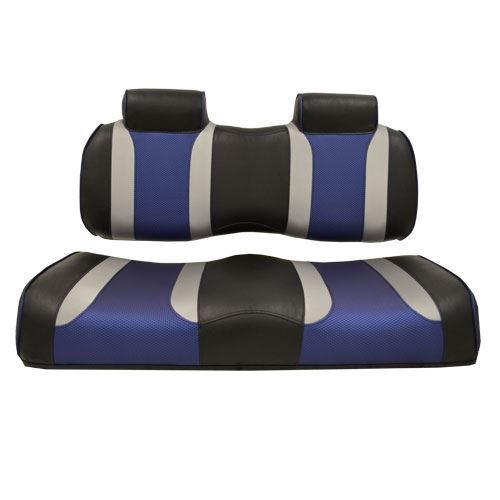 Picture of TSUN FS Cushions, YamDR, Blk w/ Liq Silv Rush & Blue Wave