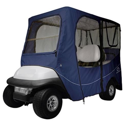 Picture of Deluxe golf car enclosure, long roof, 4-pass car, Navy