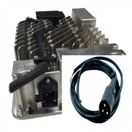 Picture of StarEV OEM 2CH200 Charger -Assembled OFF-Board Lester Summit II for 36V or 48V (old Recepticle) , with Cord & handle