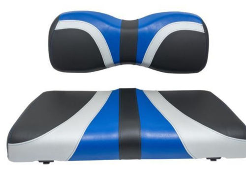 Picture of 10-288 RedDot® Blade Front Seat Covers for Yamaha Drive/Drive2 – Alpha Blue / Silver / Black Carbon Fiber