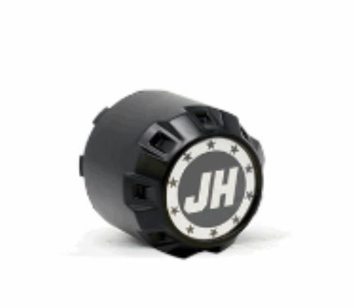 Picture of 2CC116 Center Cap (MATTE BLACK) with "JH" logo sticker -- SHORTER