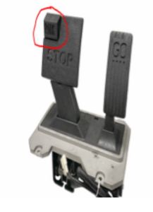 Picture of 2PD711 "PARK" pedal on Brake Pedal for 2P StarEV SIRIUS or Capella with Manual brakes