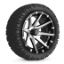 Picture of 7RM410A1 14 x 7 Machined Black 8 Spoke & Pioneer Combo, Free Shipping