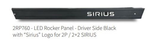 Picture of StarEV OEM 2RP760 - LED Rocker Panel - Driver Side Black with “Sirius” Logo for 2P / 2+2 SIRIUS
