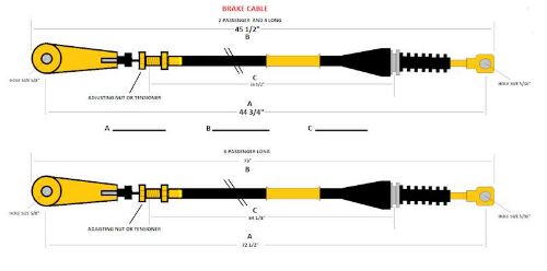 Picture of StarEV OEM 2CB030 Cable - Parking Brake (No.1 Parking) for 6P Classic
